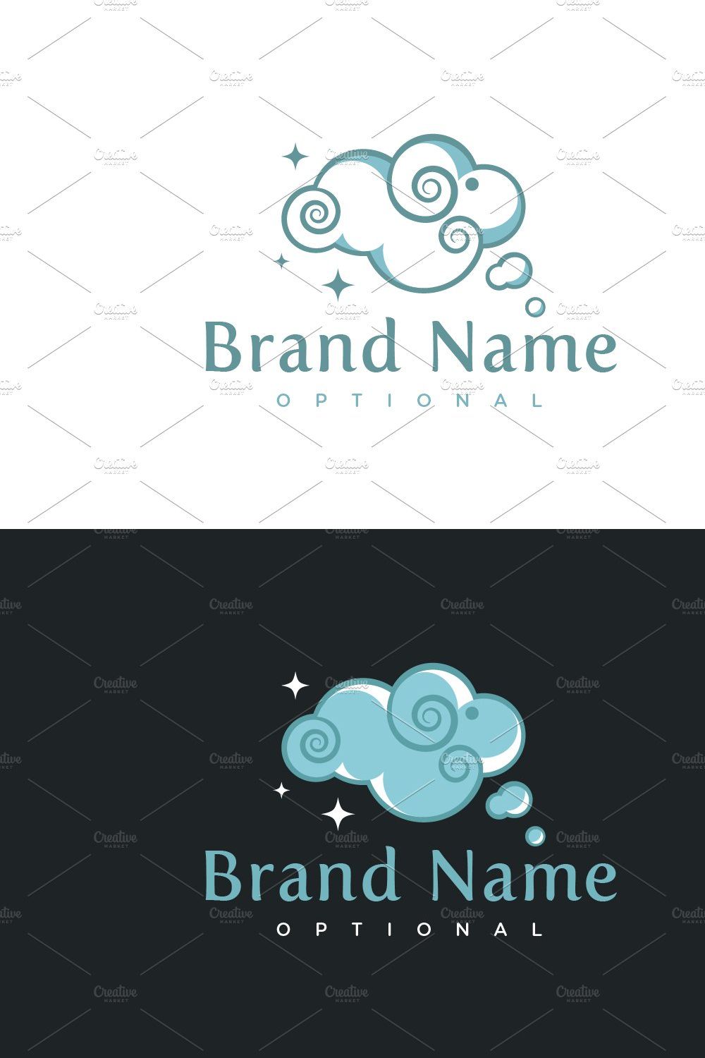 Sheep Cloud Logo pinterest preview image.