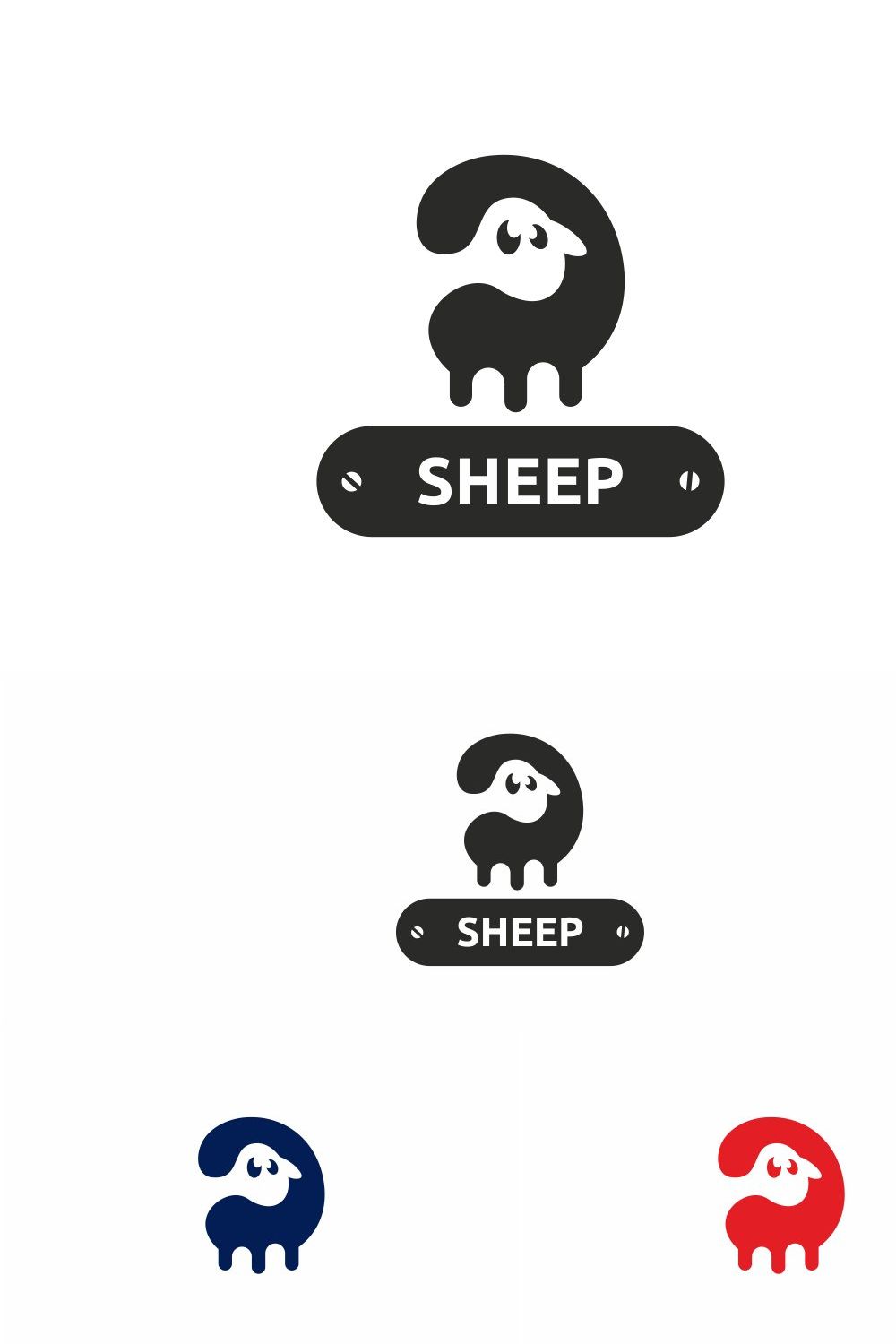 Sheep Logo pinterest preview image.