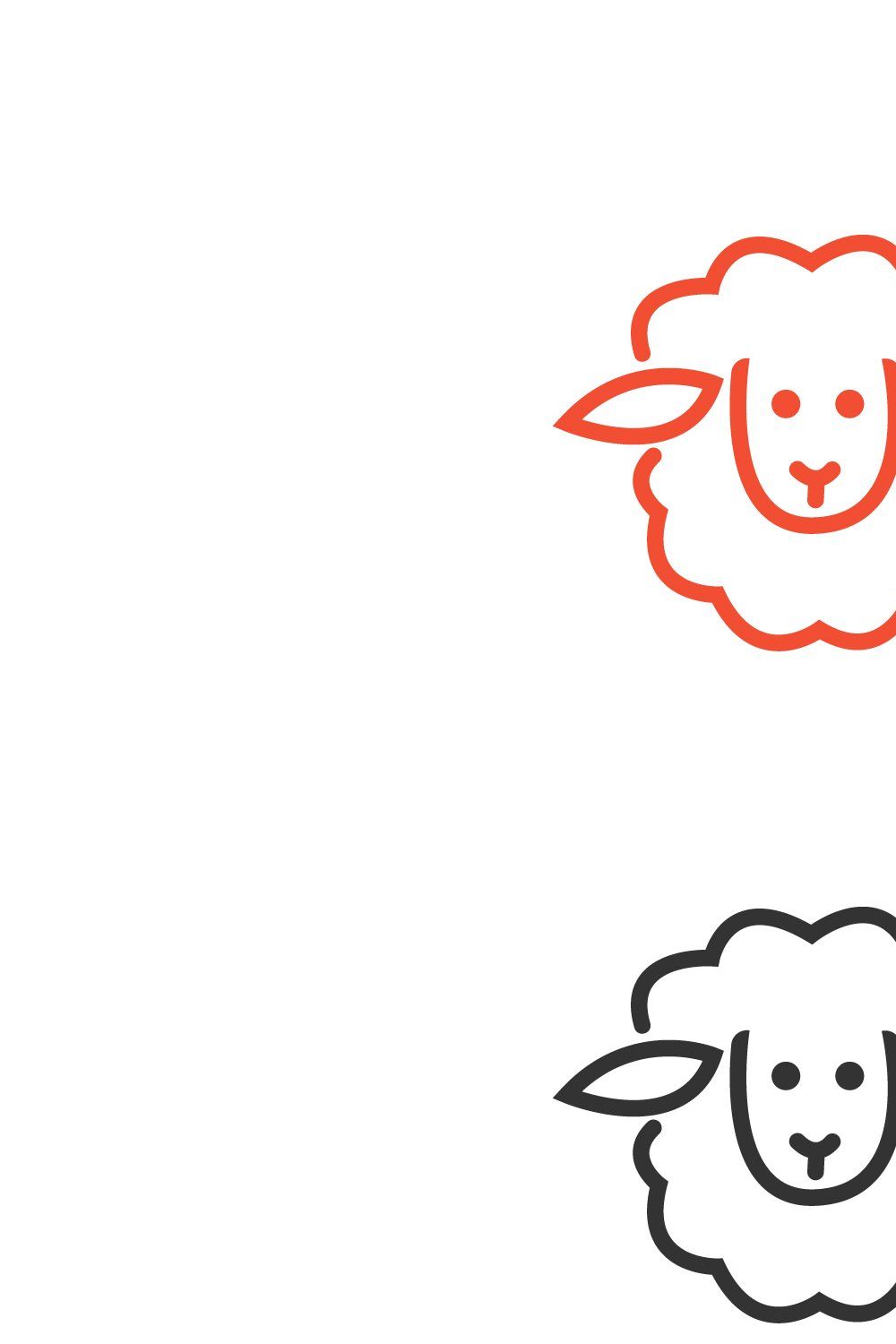 sheep logo pinterest preview image.