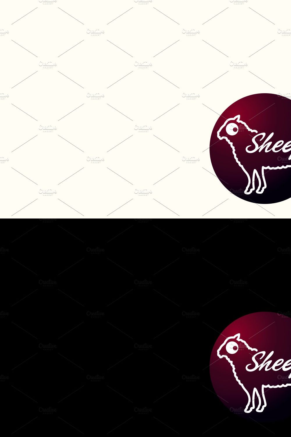 Sheep Logo pinterest preview image.