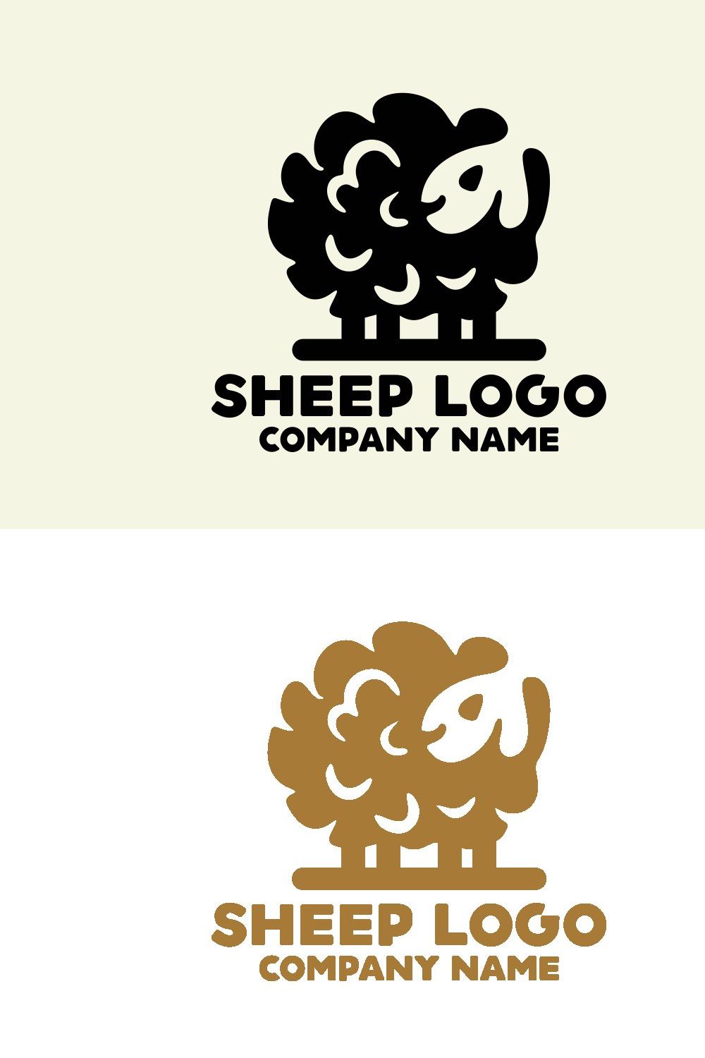 Sheep Logo pinterest preview image.