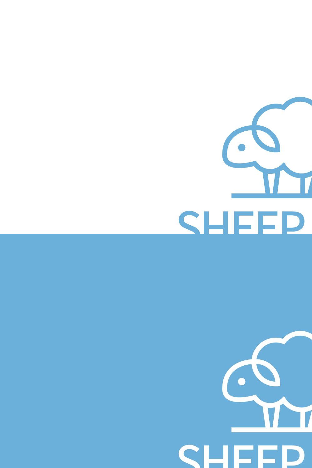 sheep logo pinterest preview image.