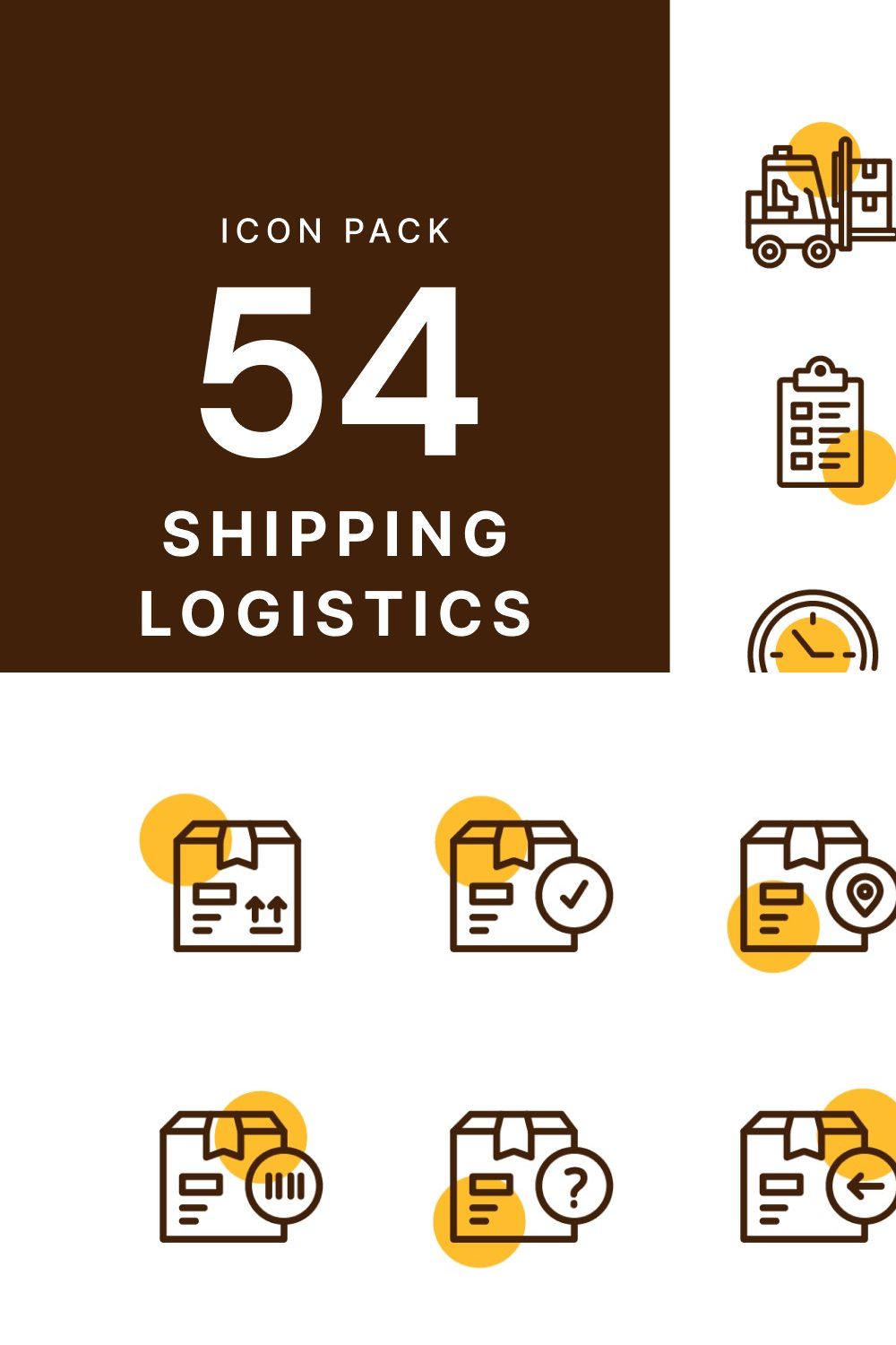Shipping Logistics Icon Pack pinterest preview image.
