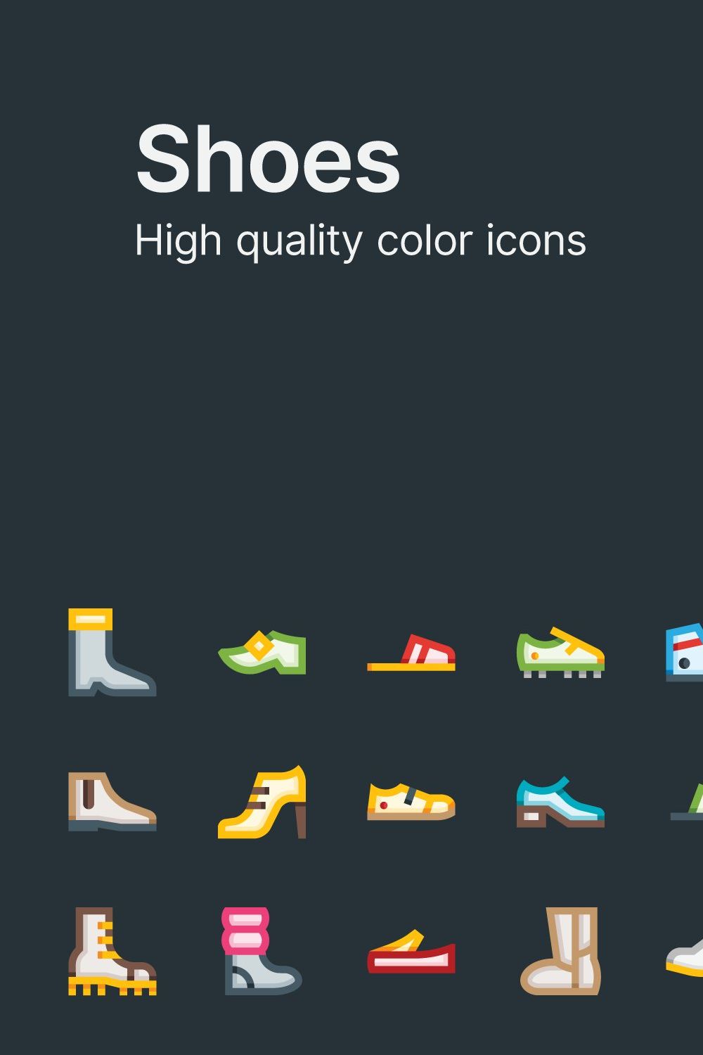 Shoes Icons pinterest preview image.