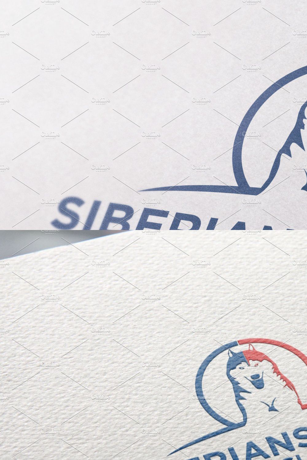 Siberian Husky | Dog Logo Template pinterest preview image.