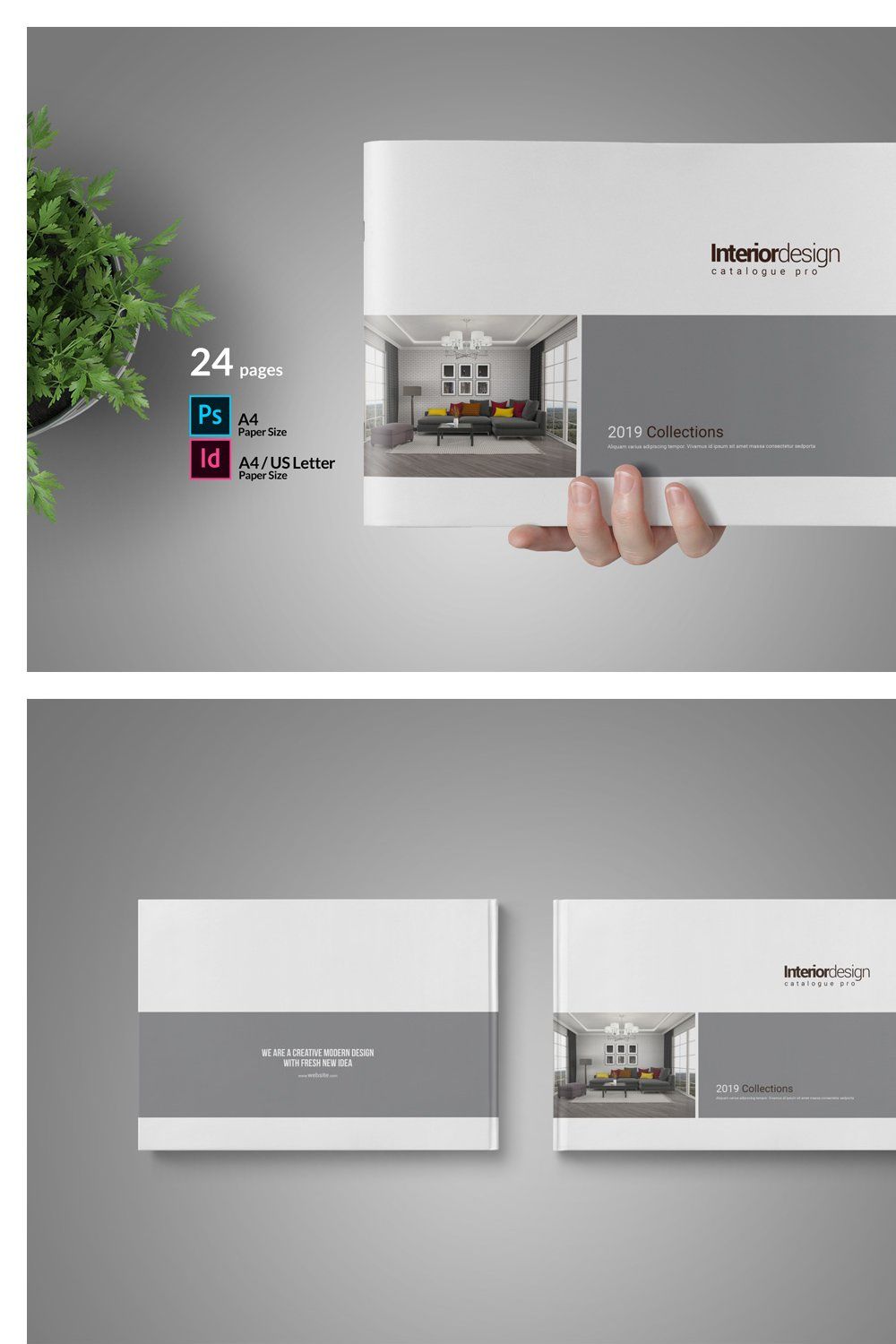 Simple Interior Brochure pinterest preview image.