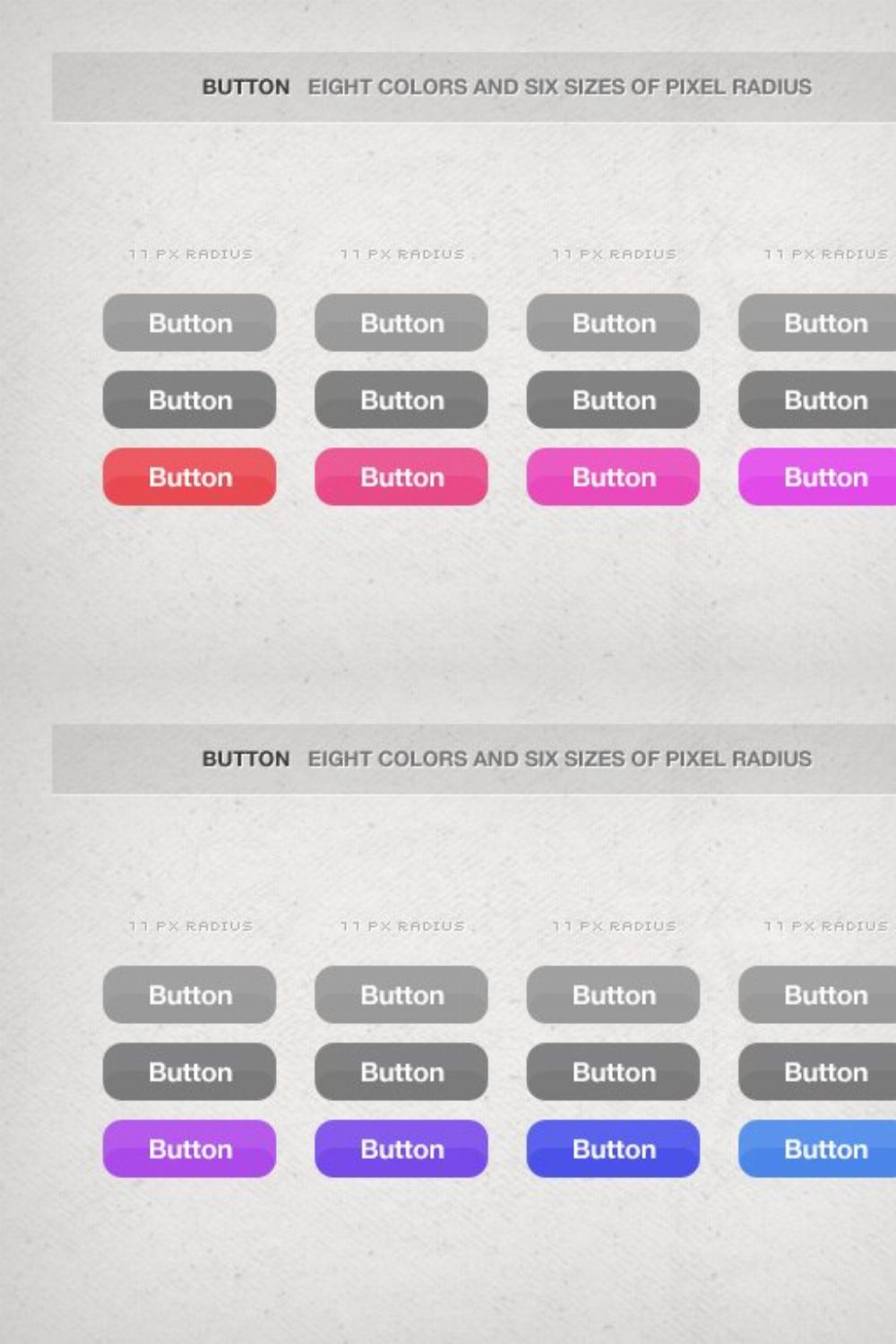 Simple Rounded Buttons pinterest preview image.