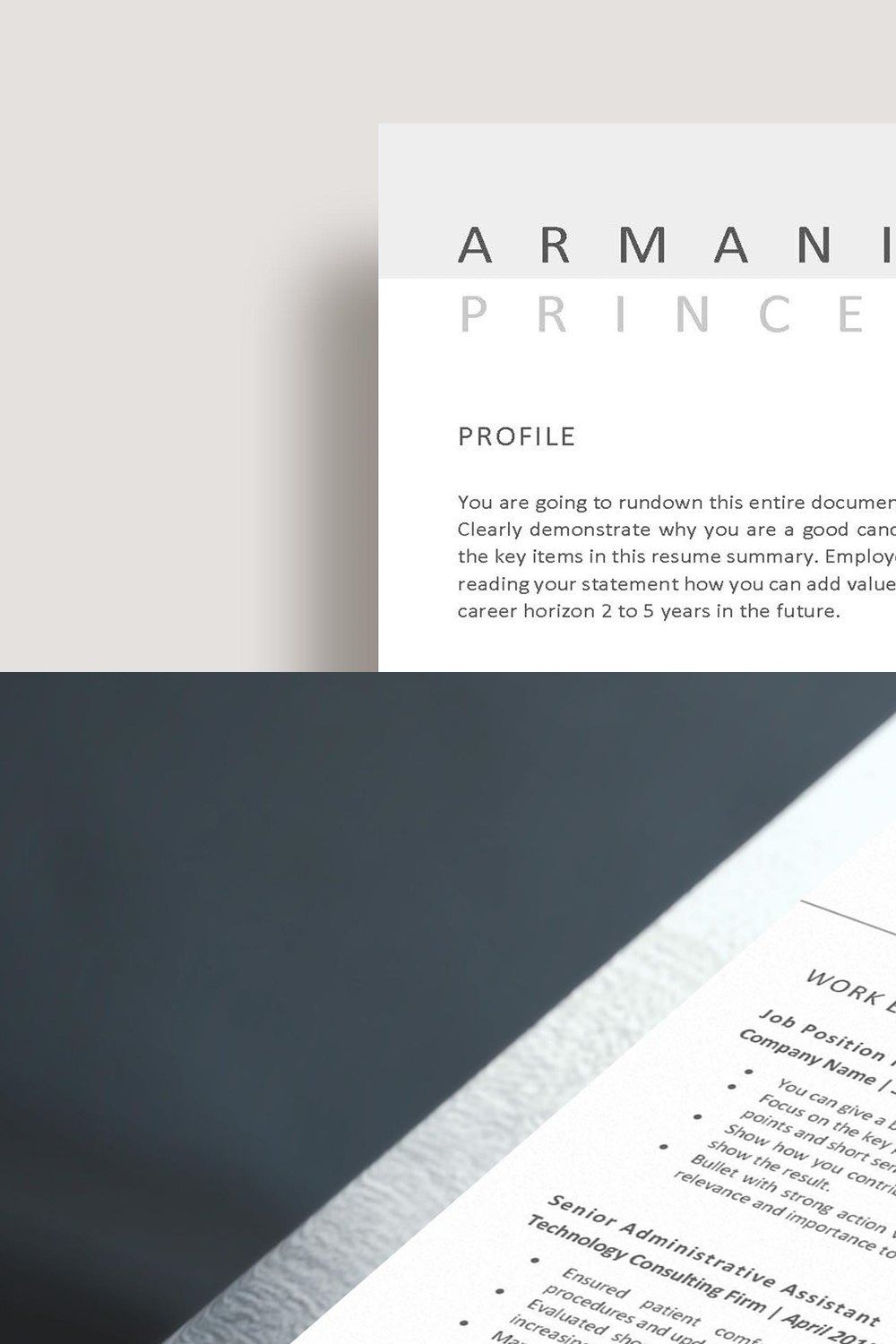 Skill based Resume Template pinterest preview image.