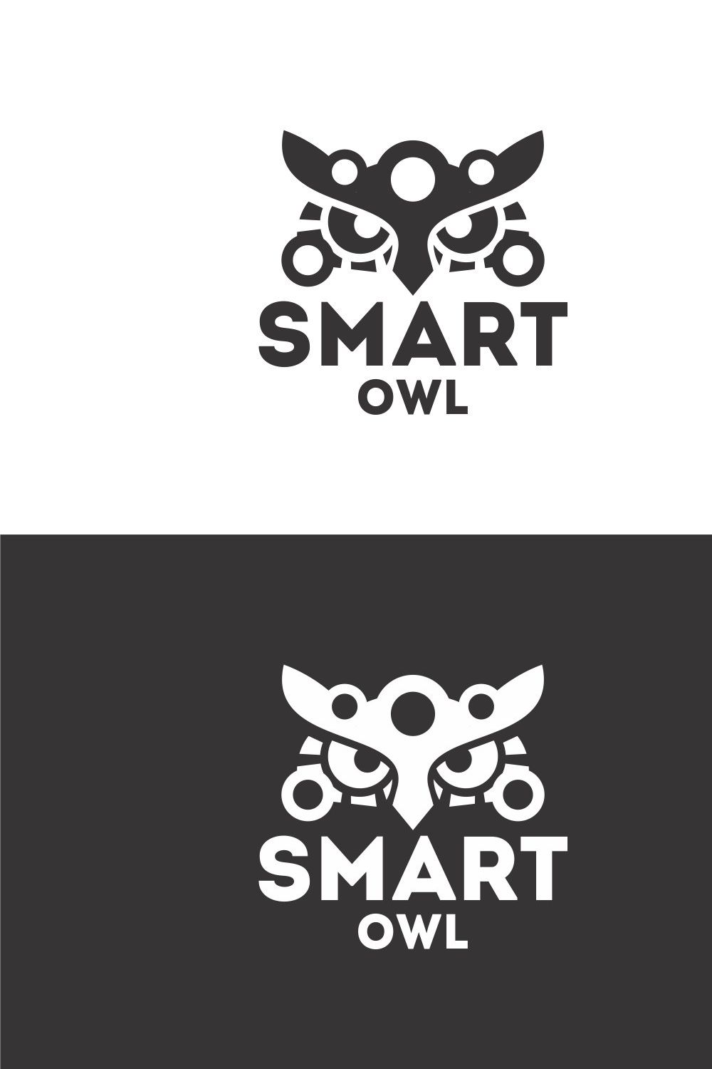 Smart Tech Owl Logo pinterest preview image.