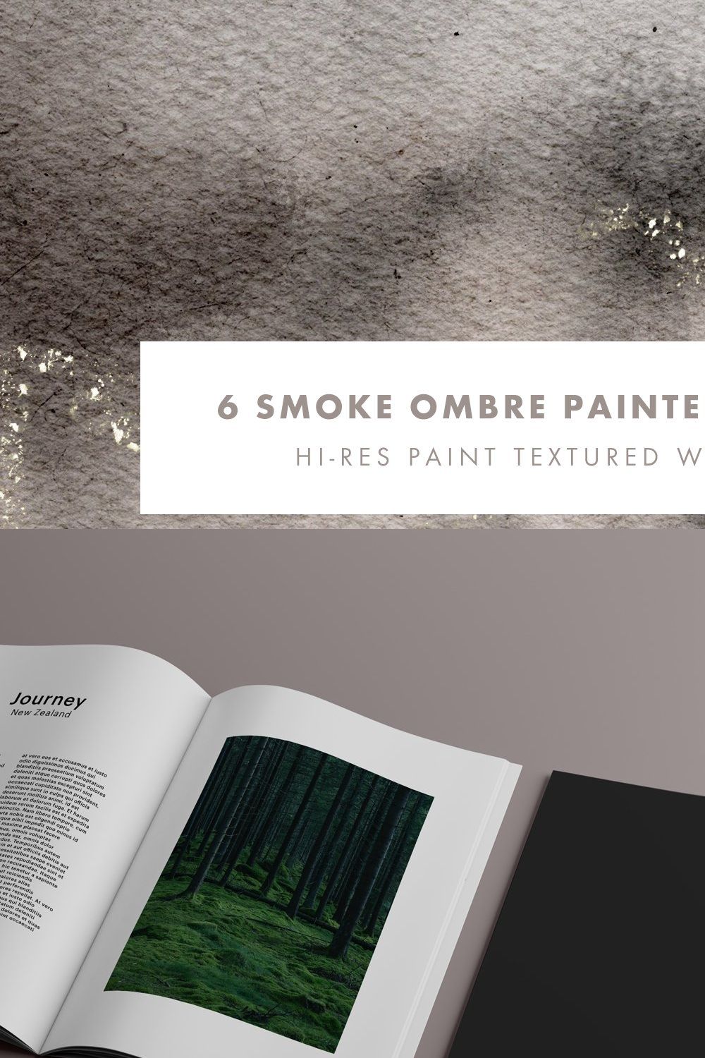 Smoke Ombre + Gold Paint Backgrounds pinterest preview image.