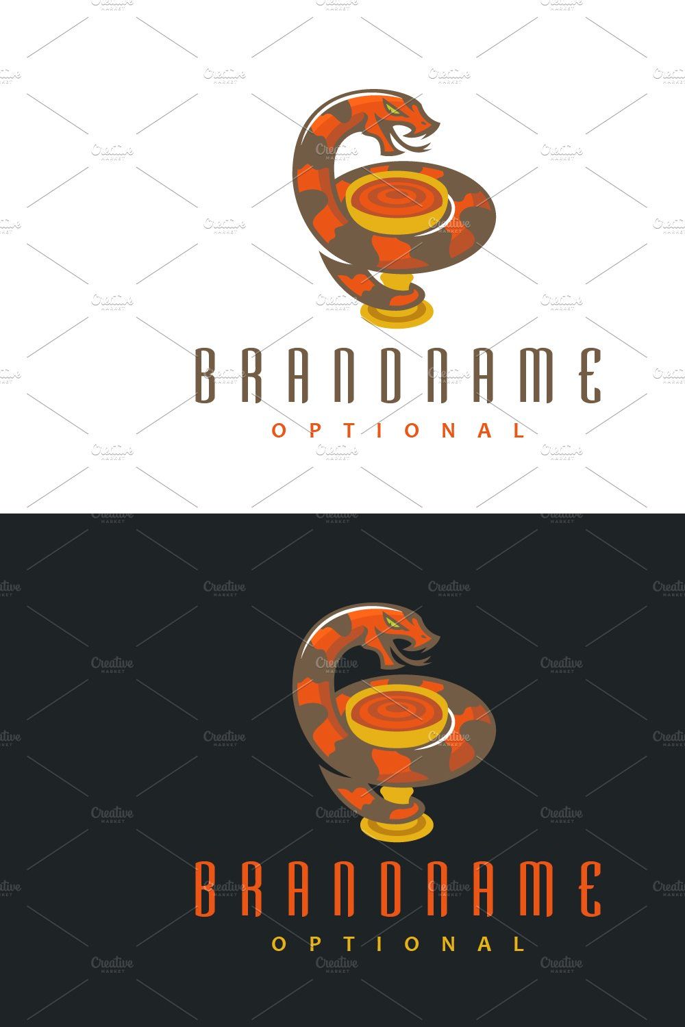 Snake & Chalice Logo pinterest preview image.