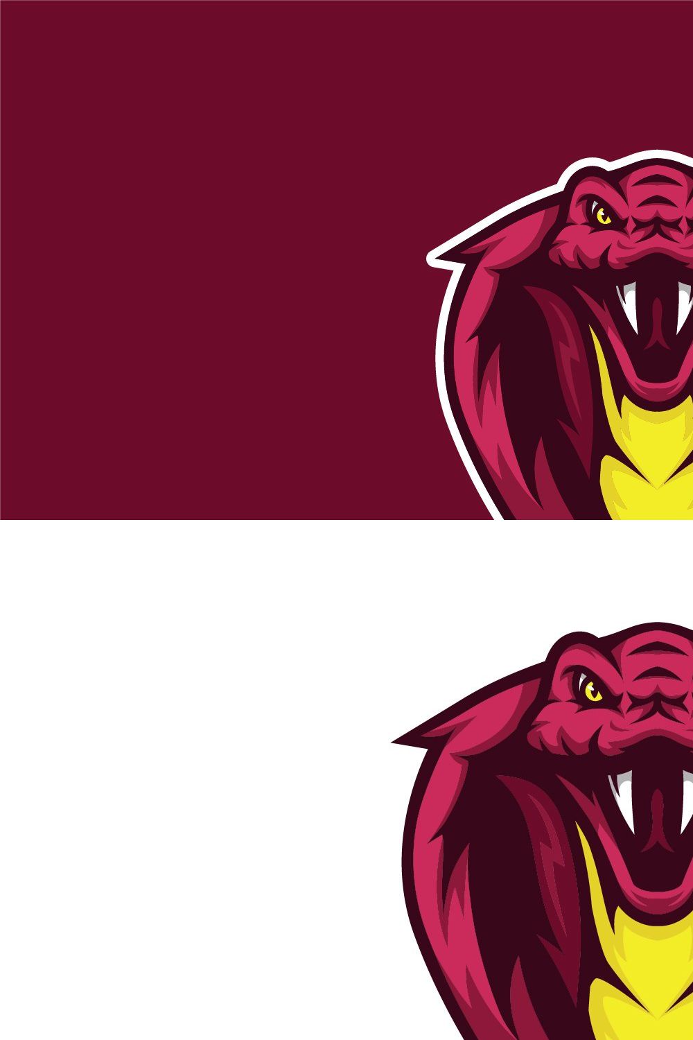 Snake Head Mascot & Esport Logo pinterest preview image.