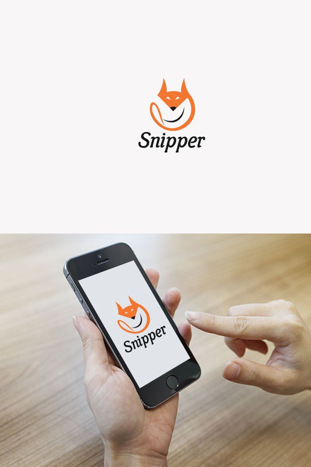 Snipper Fox Logo pinterest preview image.