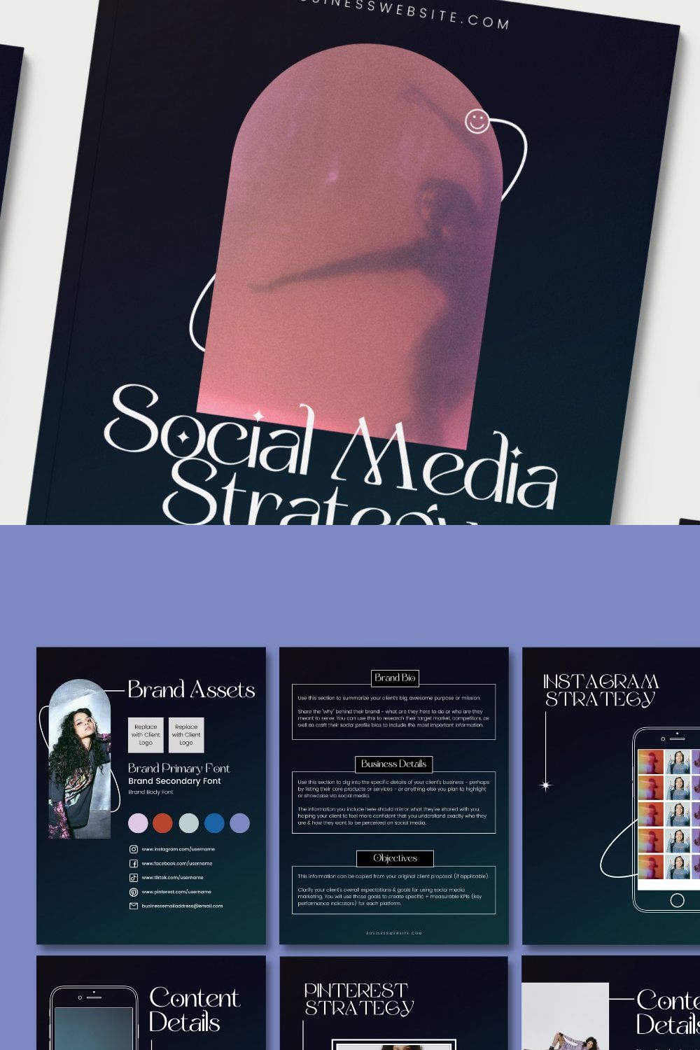 Social Media Strategy pinterest preview image.