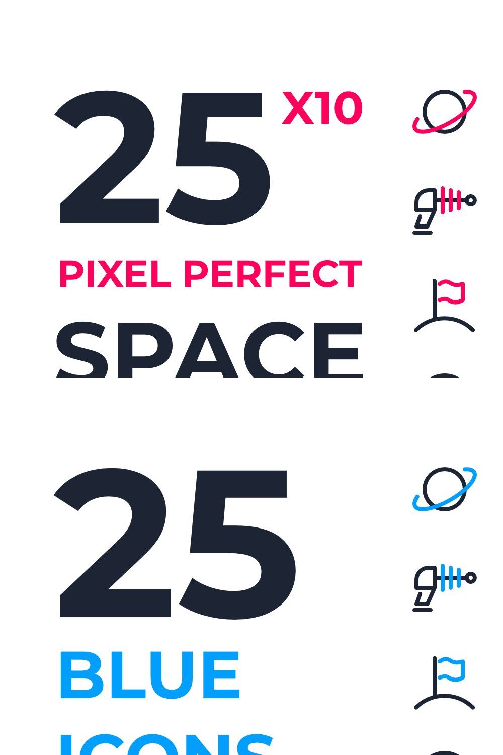 Space icons pinterest preview image.
