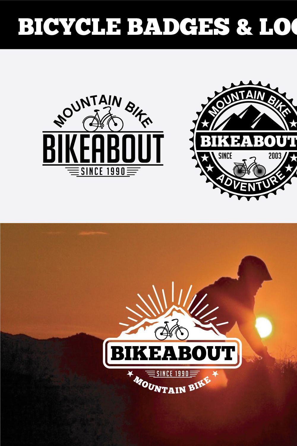 Sport Bicycle Badges & LogoVol1 pinterest preview image.