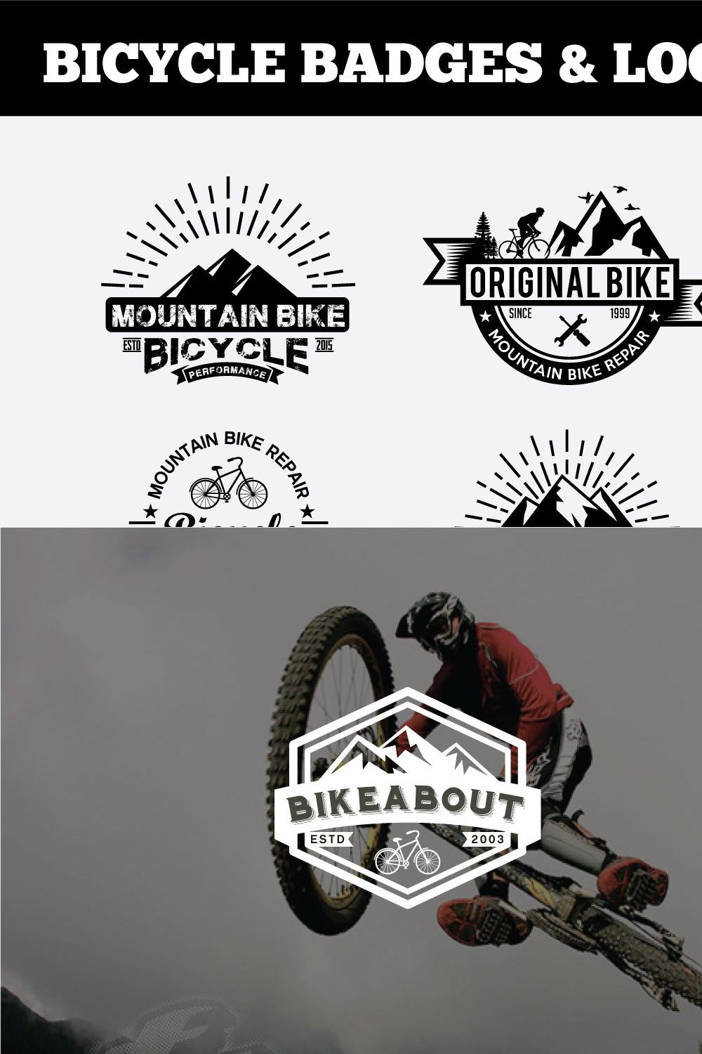 Sport Bicycle Badges & LogoVol2 pinterest preview image.