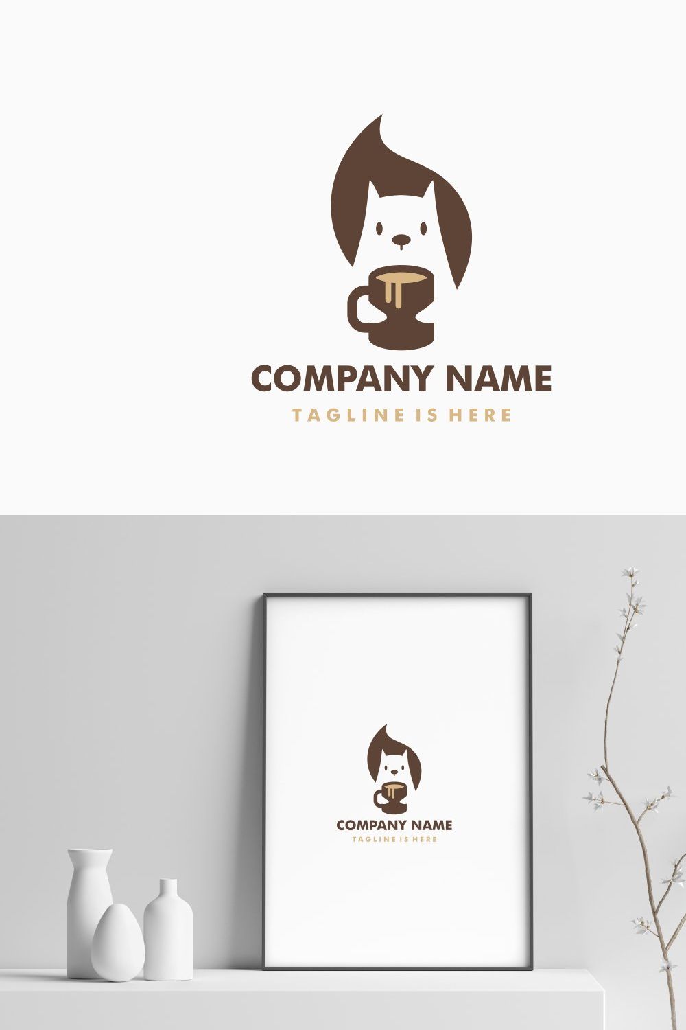 squirrel coffee logo pinterest preview image.