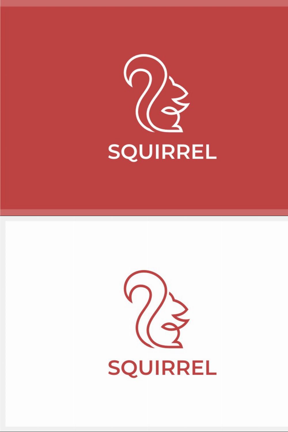 Squirrel logo. pinterest preview image.