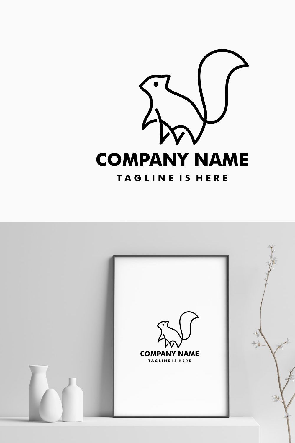 squirrel logo pinterest preview image.