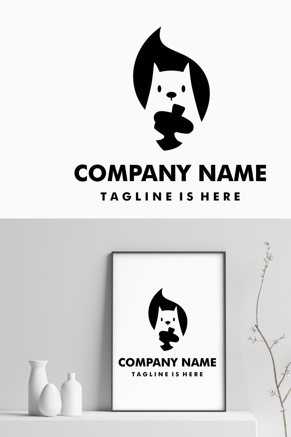 squirrel logo pinterest preview image.