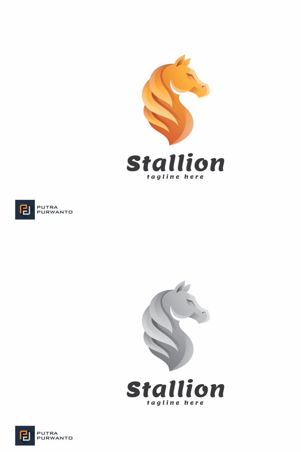 Stallion - Logo Template pinterest preview image.