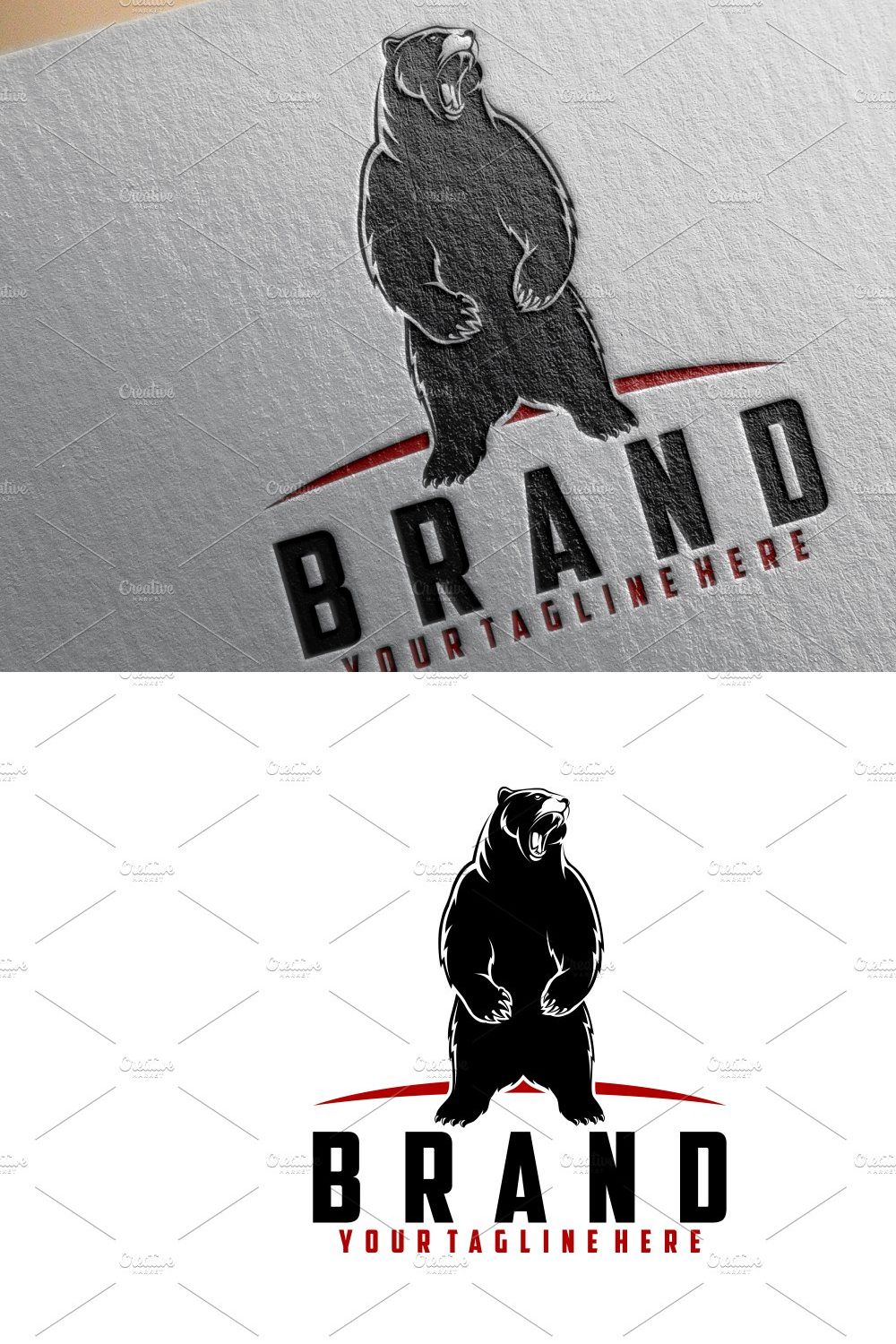 Standing Bear Logo pinterest preview image.