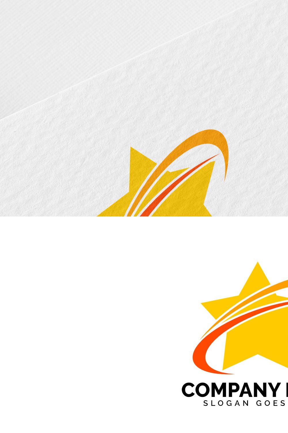 star logo template pinterest preview image.