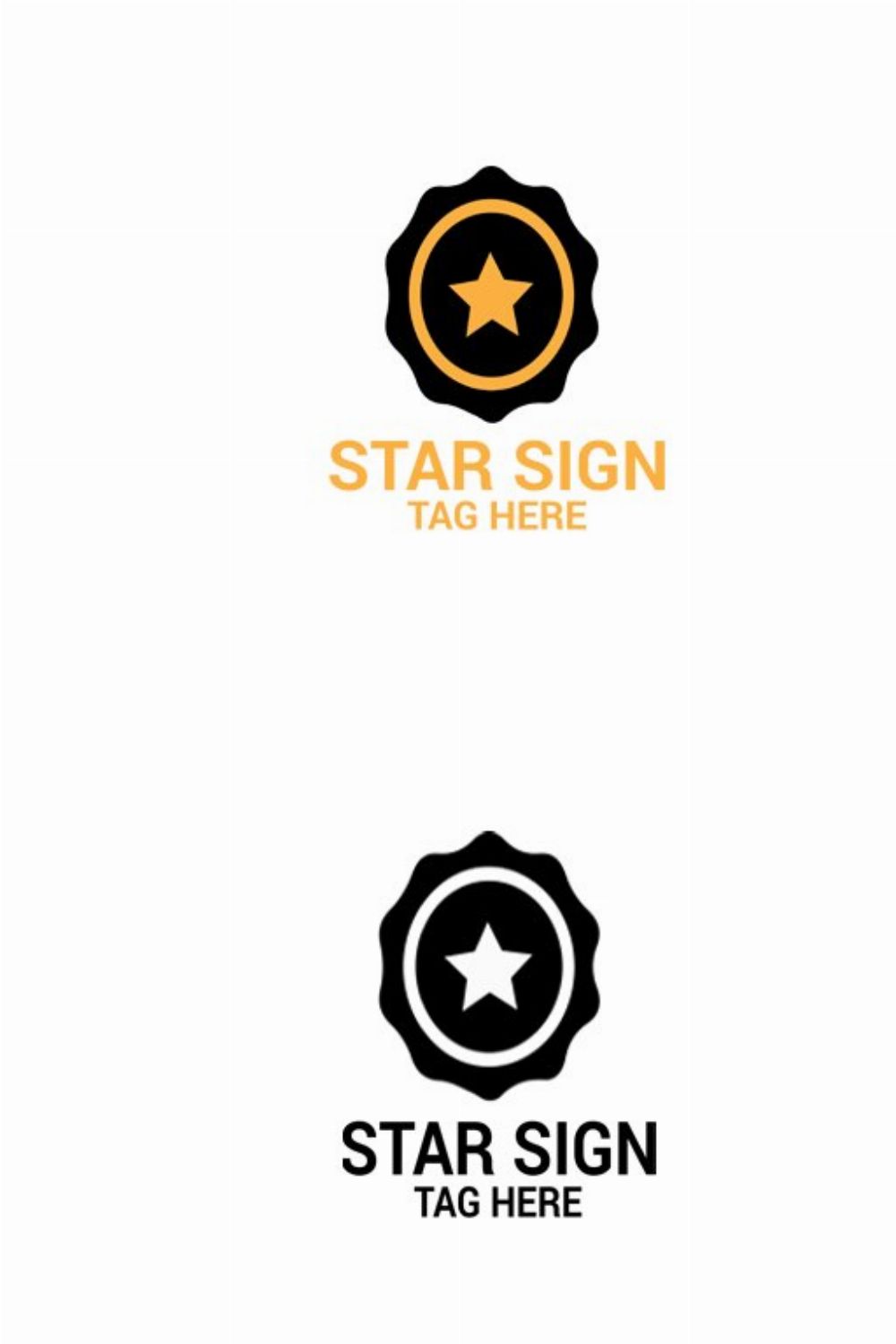 Star Sign Logo pinterest preview image.