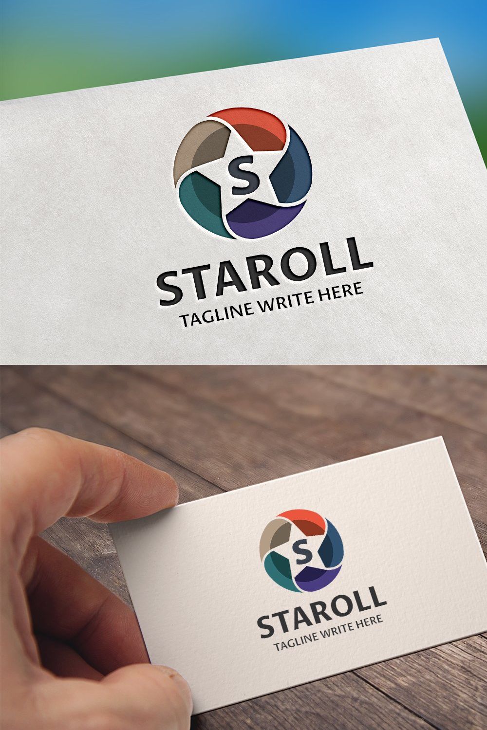 Staroll S Letter Logo pinterest preview image.