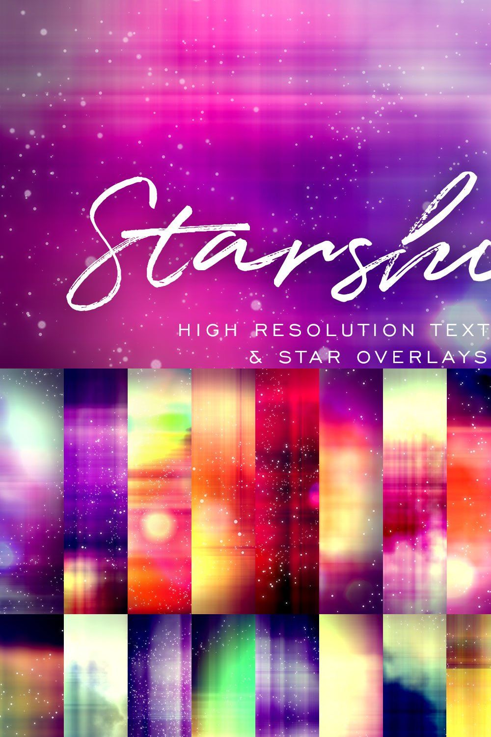 Starshine Galaxy Textures & Overlays pinterest preview image.