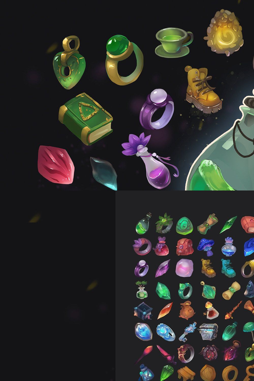 Stylized Magic Icons Pack Vol2 pinterest preview image.