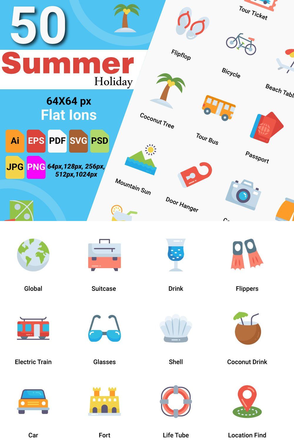 Summer Holiday pinterest preview image.