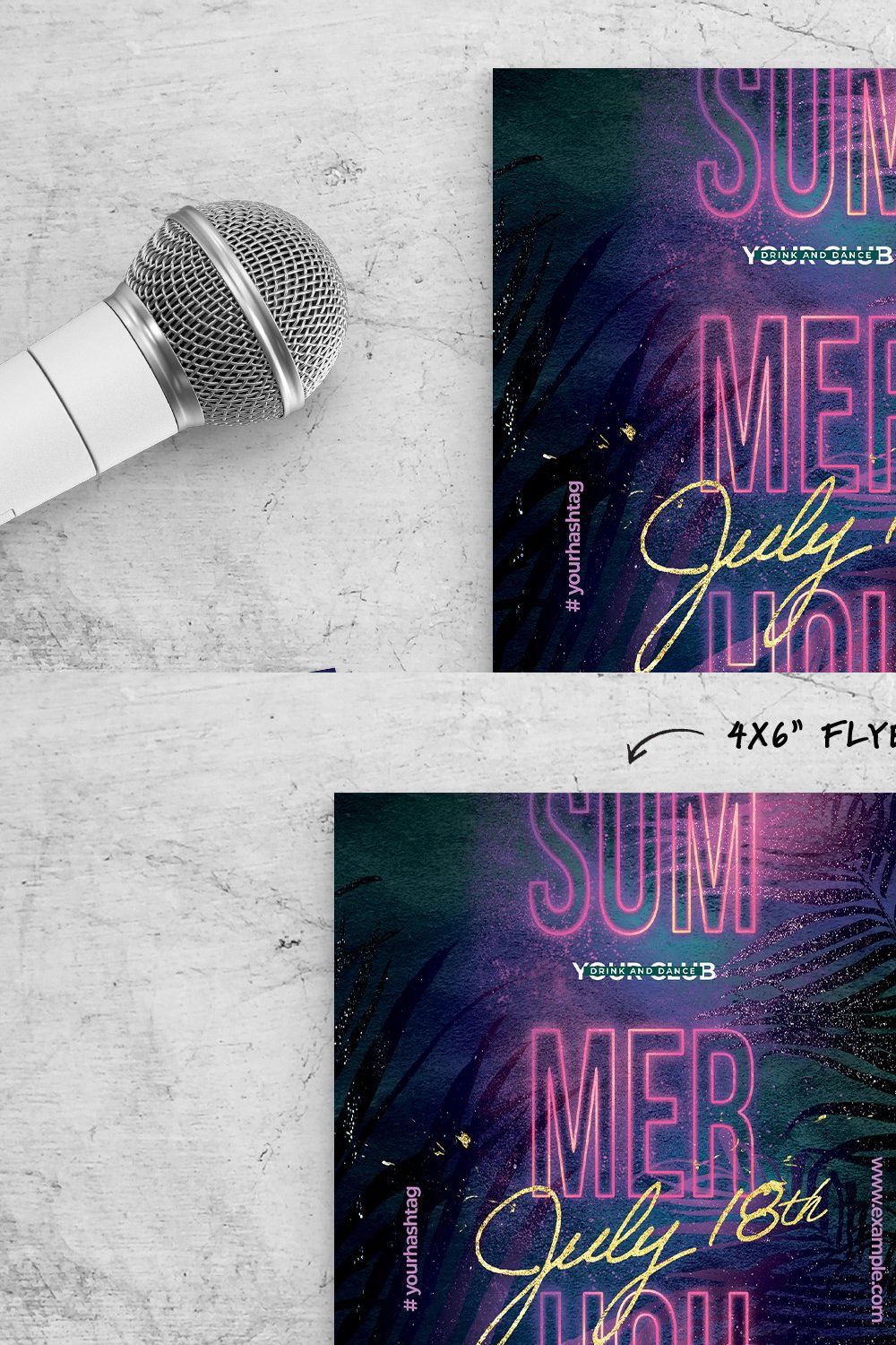 Summer House DJ Flyer + Banners pinterest preview image.