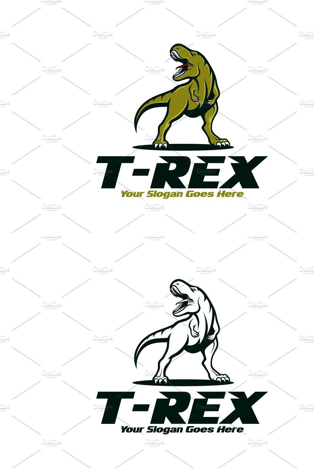 T-Rex Logo pinterest preview image.