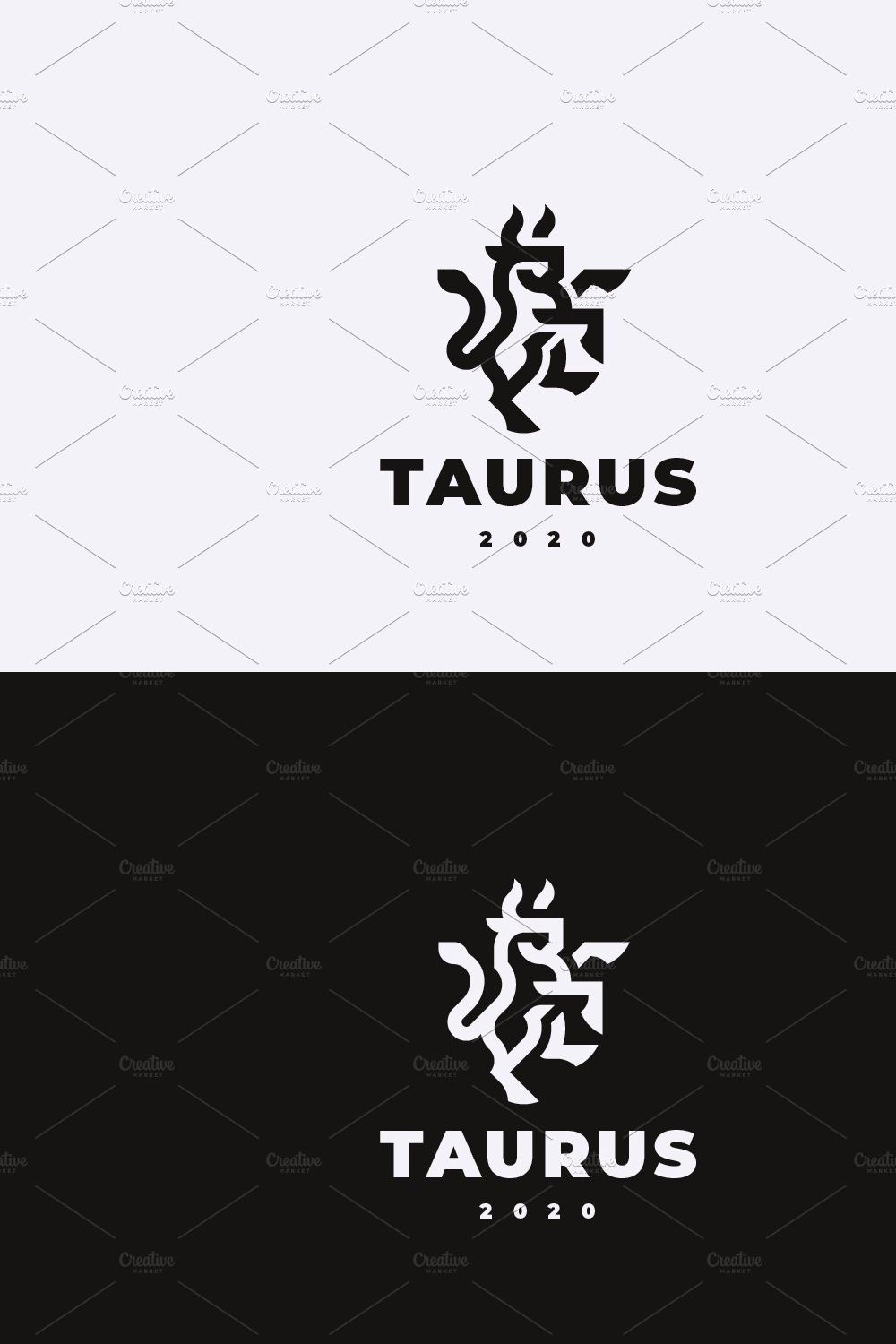Taurus Bull Logo pinterest preview image.