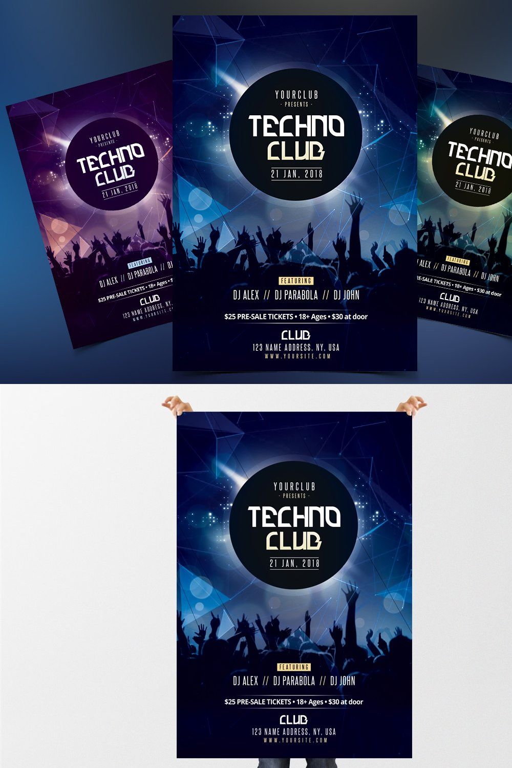 Techno Club PSD Flyer MasterBundles Techno Club PSD Flyer MasterBundles