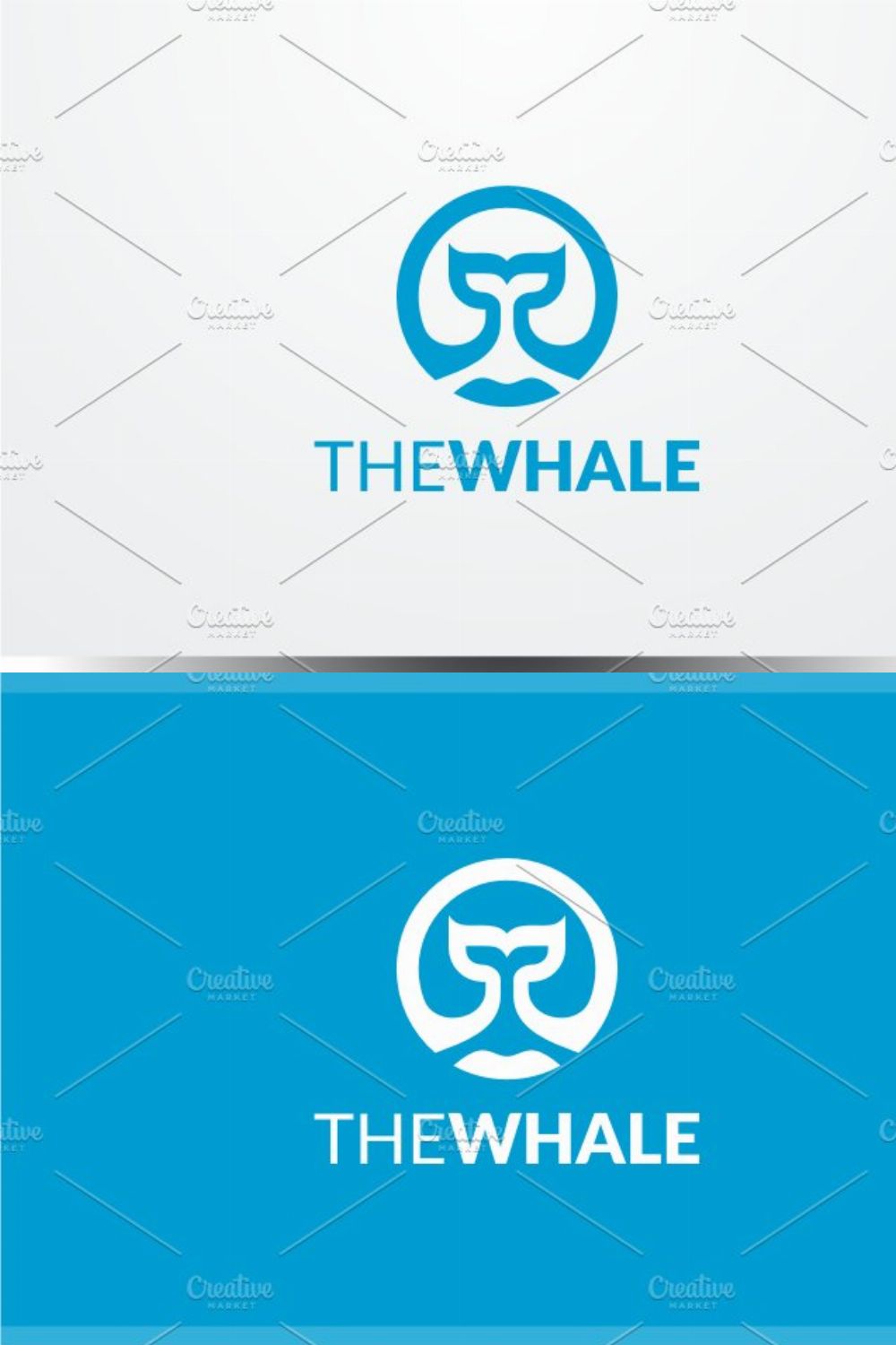 The Whale Logo pinterest preview image.