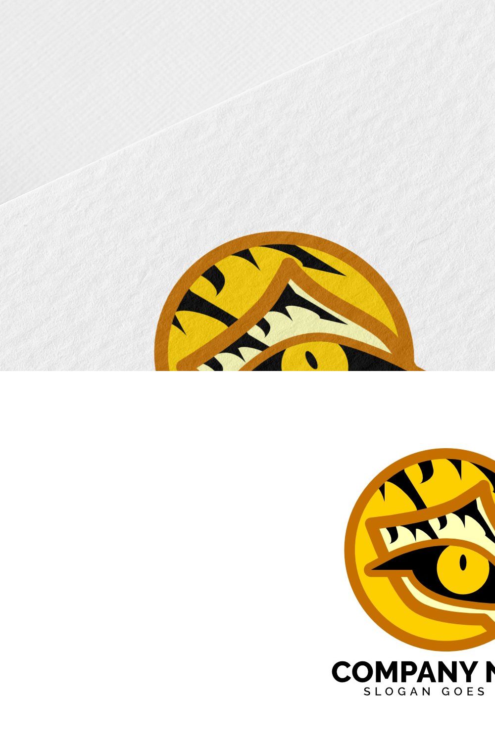 tiger eye logo template pinterest preview image.
