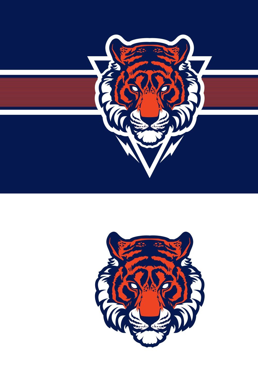 Tiger head sport logotype pinterest preview image.