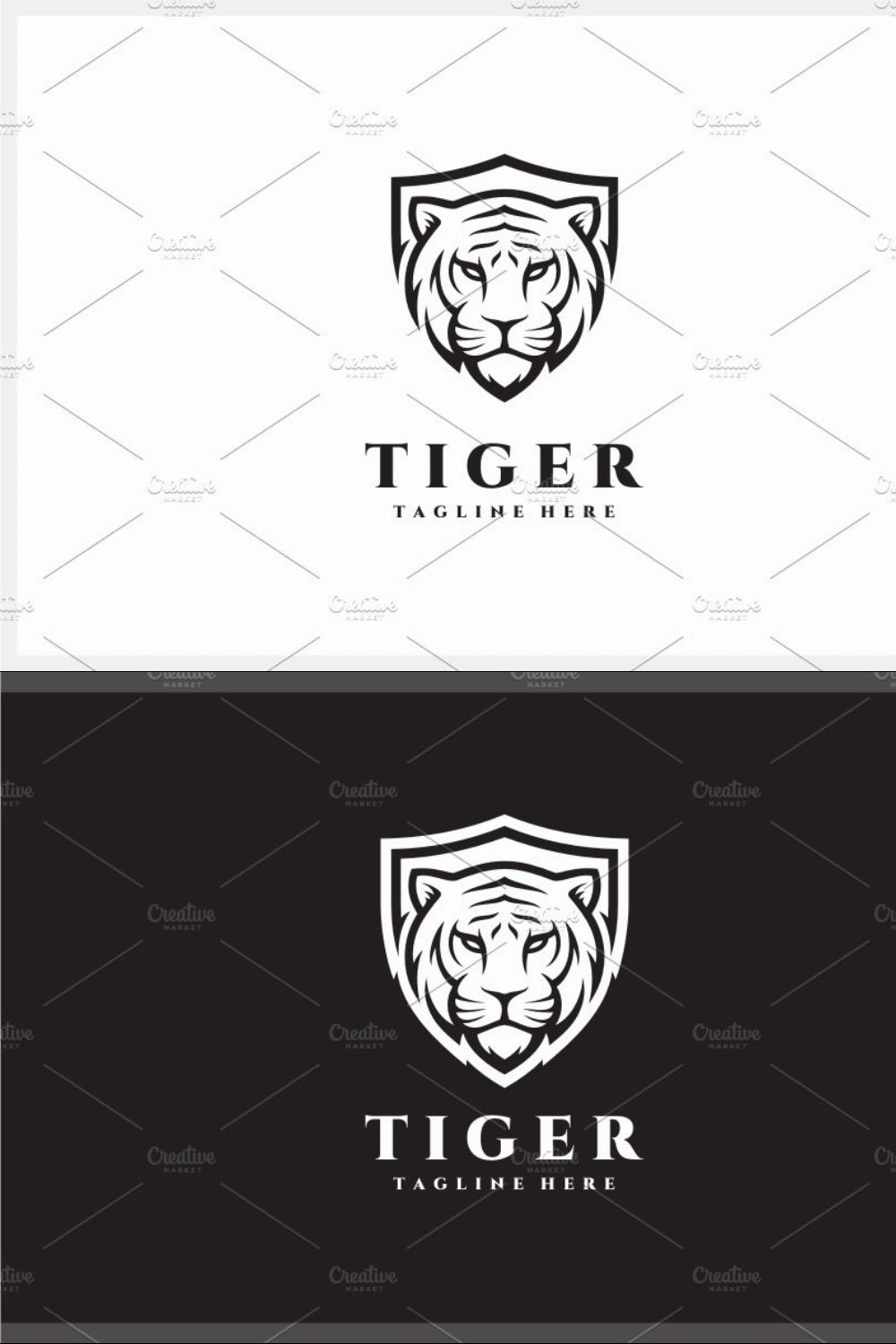 Tiger Shield Logo pinterest preview image.