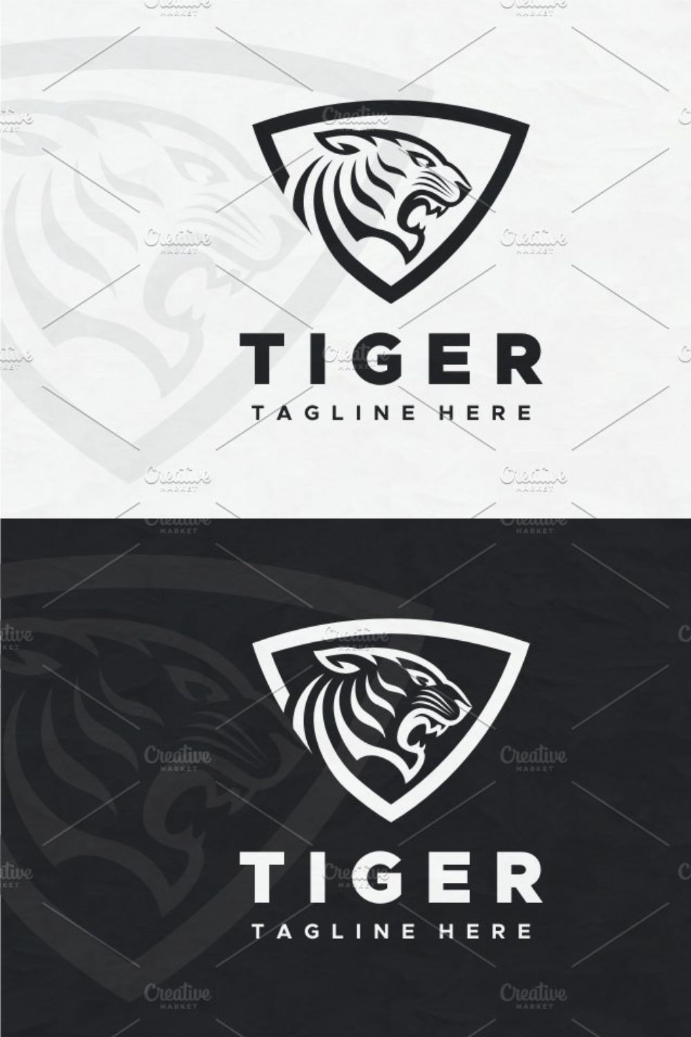 Tiger Shield Logo pinterest preview image.