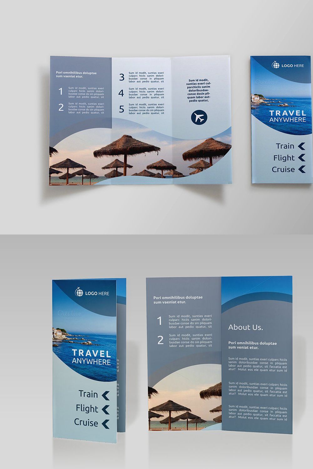 Travel Tri-fold Brochure - SK pinterest preview image.