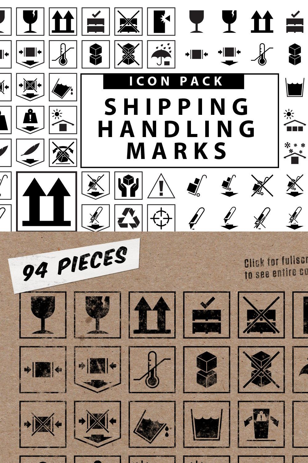 Travel Wise Shipping Labels Icon Set pinterest preview image.