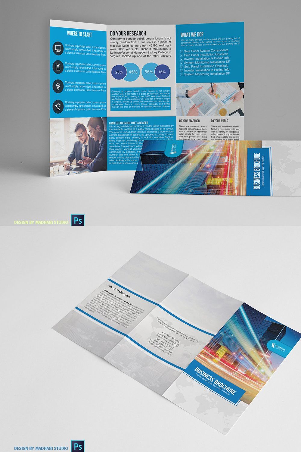 Trifold Business Brochure Vol03 pinterest preview image.