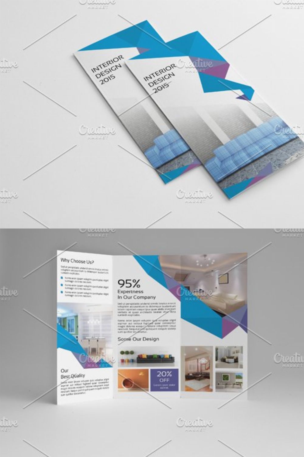 TriFold Interior Brochure-V193 pinterest preview image.