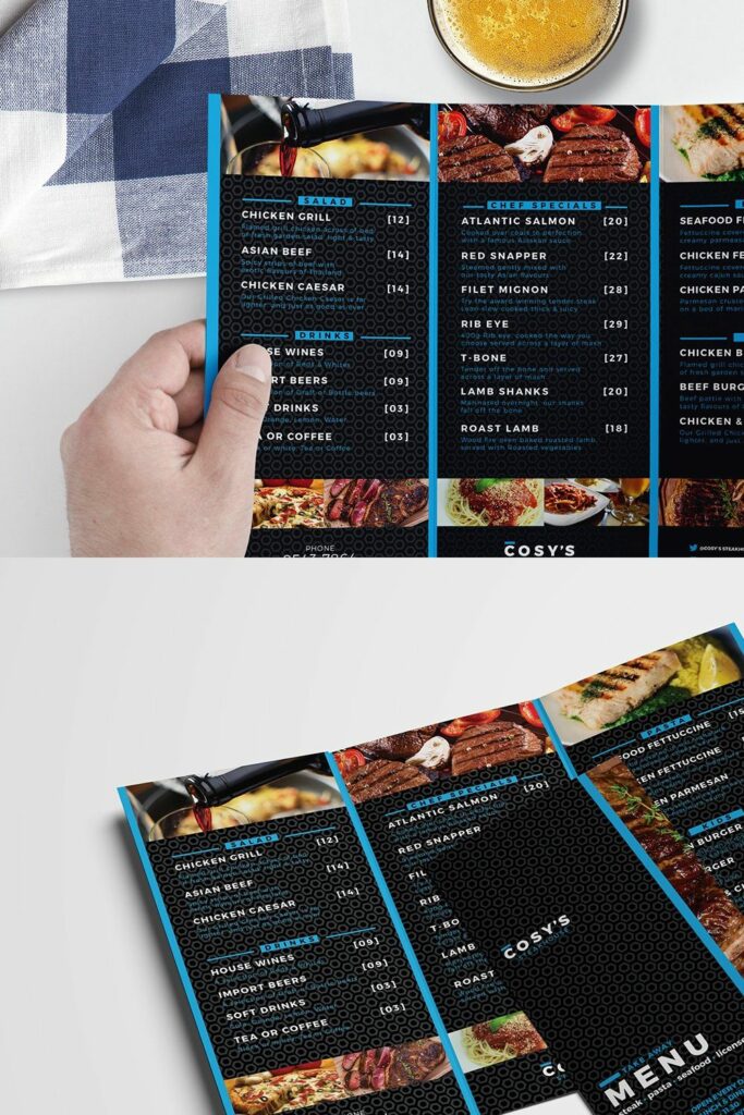 Trifold Restaurant Menu Template – MasterBundles