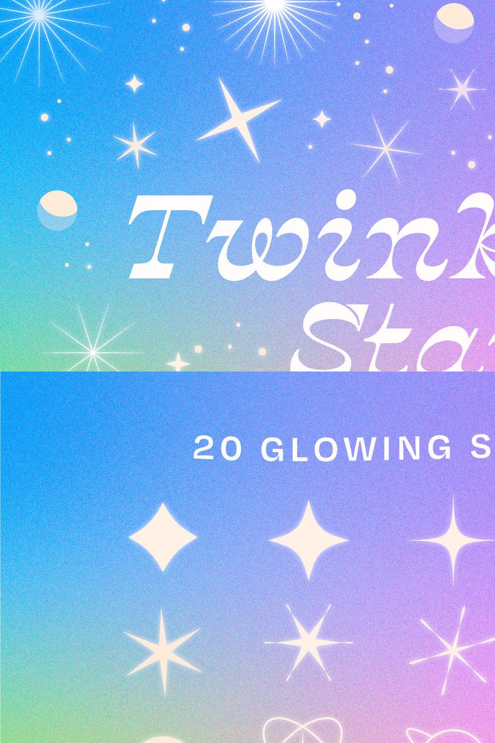 Twinkling Star Vector Pack pinterest preview image.