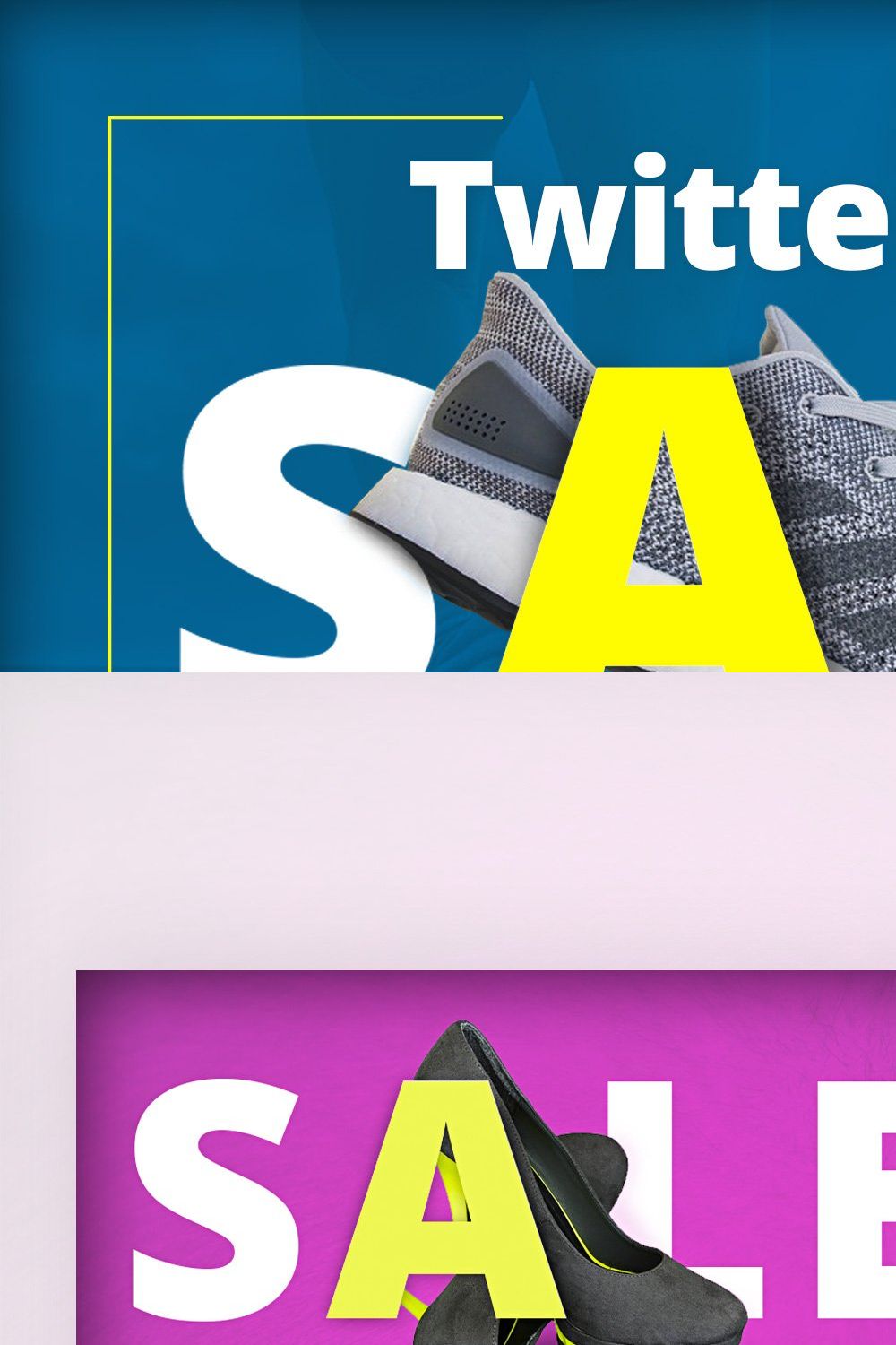 Twitter Sale Cover (PSD) pinterest preview image.