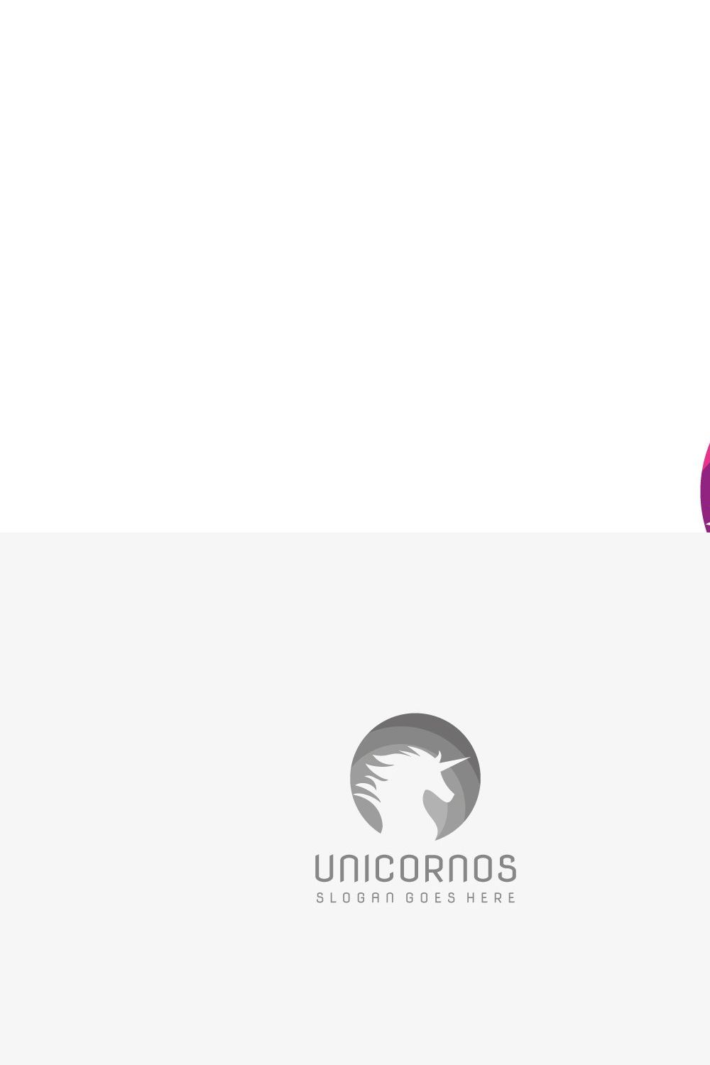 Unicorn Logo pinterest preview image.